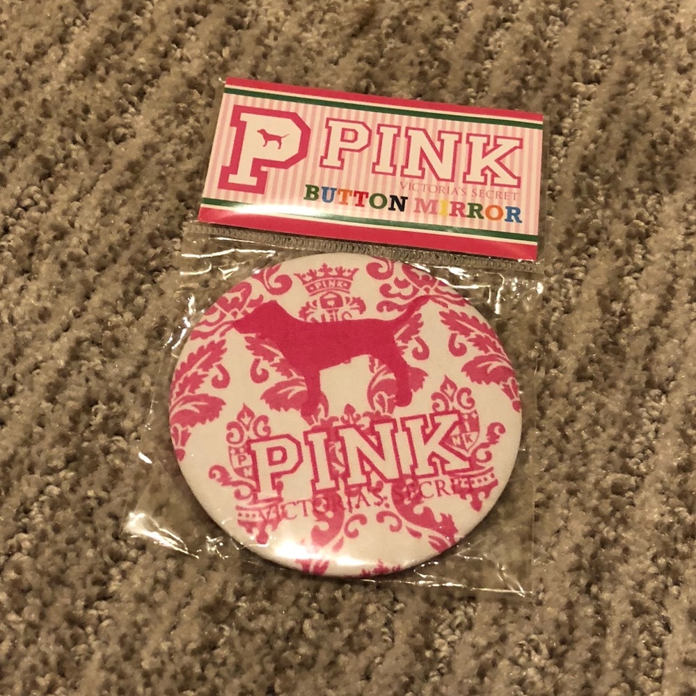 Victoria’s Secret Royal PINK DOG Button Mirror